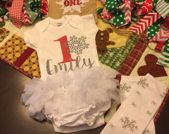 Winter One-derland birthday bodysuit