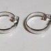Wide Chunky Silver Clip On Hoop Earrings, Slightly Domed, 1 inch Wide, Hippie Jewelry, Bohemian Earrings, Never Worn, Vintage 70s 80s Gift