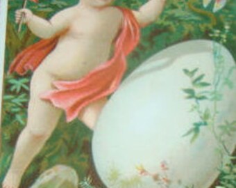SALE Victorian Scrap (Child with an Egg) #2