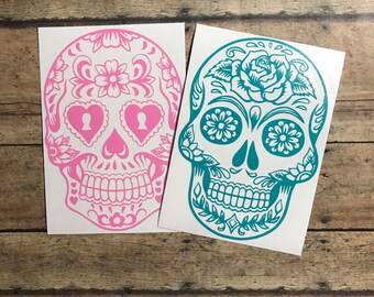 sugar skull decal / sugar skull / day of the dead / skull / skeleton / day / dead /