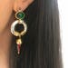 Gorgeous Vintage Deadstock Jeweled Clip On Earrings // Byzantine Inspired Style