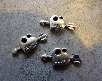 3 charms heart and arrow