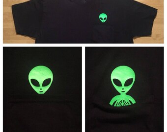 Middle Finger Alien Pocket T Shirt