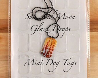 100 Resin Glaze Drops for Dog Tags-Epoxy Resin Domes-Mini Glaze Stickers for Mini Dog Tags