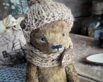 Teddy Bear "Toffee", plush stuffed animal, handmade toy