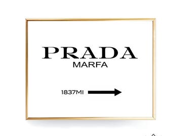 Prada Marfa Print Black and White Fashion Poster Gossip Girl Print Gossip Girl Wall Art Fashion Print INSTANT DOWNLOAD Prada Printable Art