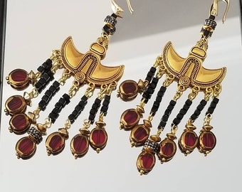 Gypsy Chandelier Earrings,Boho Chandelier Earrings,Bohemian Earrings,Gift for her,Gypsy Earrings,Statement Earrings