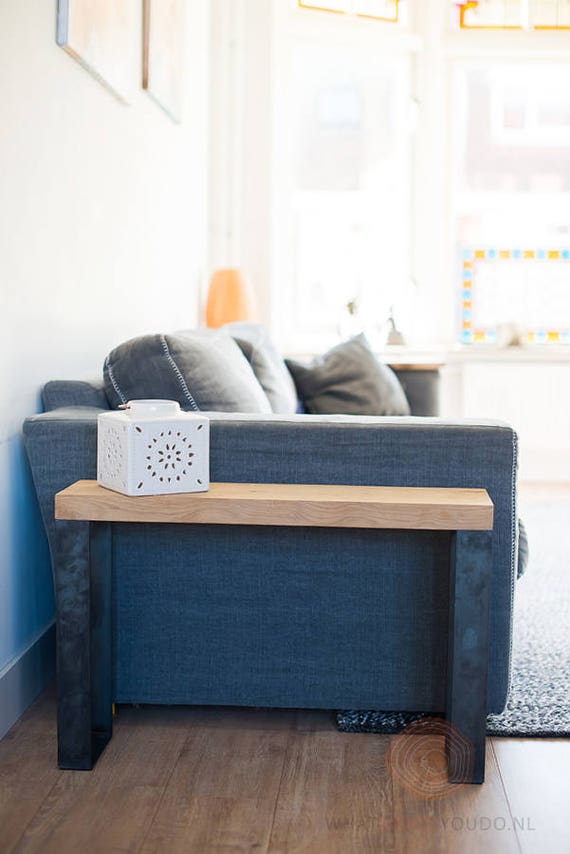 Side tableblack steel and oak/side tableblack steel and oak