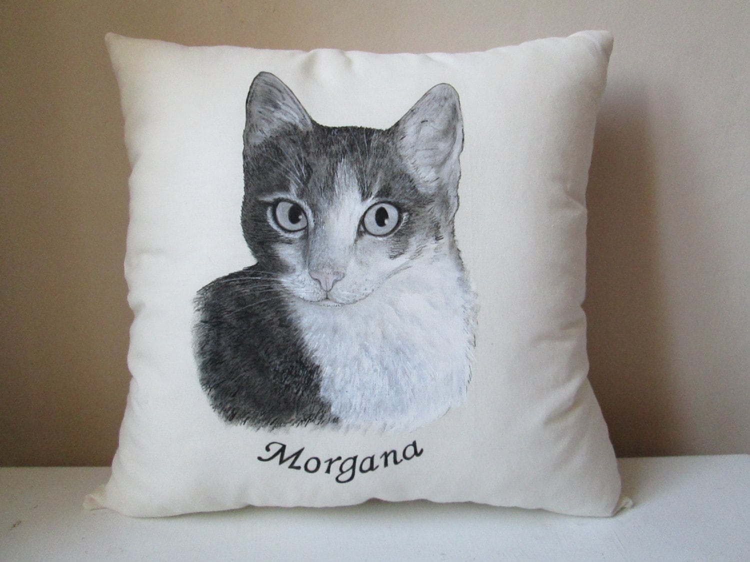 personalized cat pillow