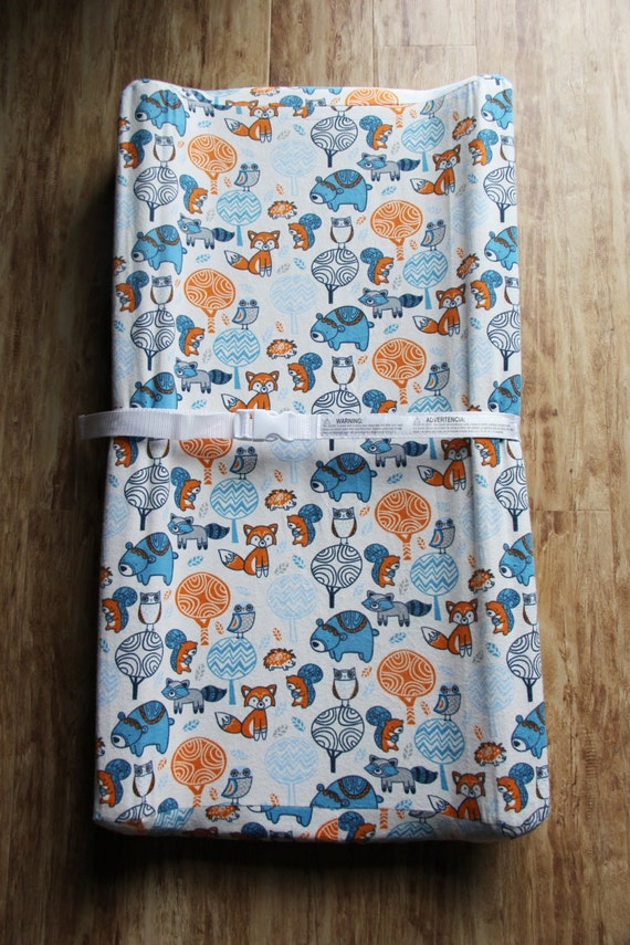 Neutral Gender Baby Bedding Changing Pad Cover Woodland