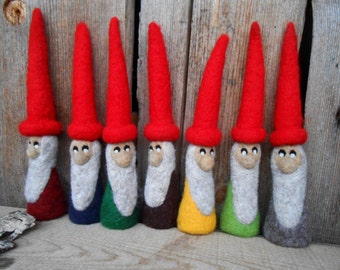 Needle Felted Gnome Large Gnome Felt Gnomes Scandinavian Christmas Decor Swedish Gnome Swedish Elf Elves Tomte Nisse