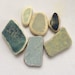 Blue tones Scottish sea pottery for mosaics.