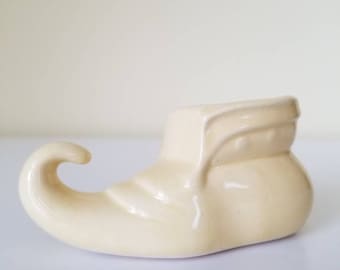 Tiny Yellow Elf Shoe Planter