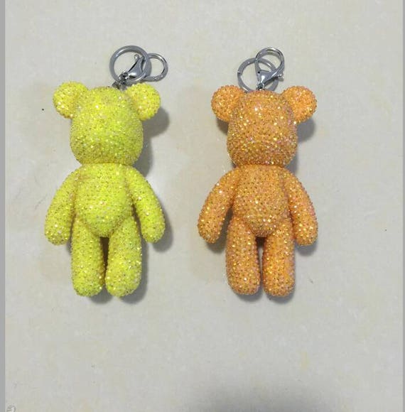 bling teddy bear keychain