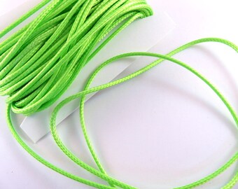 BOGO - 30ft Green Cording Waxed Cotton 2mm - 30 ft - STR9020CD-GR30 - Buy 1, Get 1 Free - No coupon required