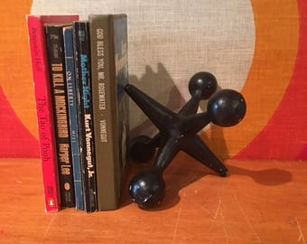 Vintage Bill Curry Style Black Jax / Jack Bookend, Jax Doorstop, Jax Sculpture, Mid Century Modern Home Decor, Pop Art Sculpture