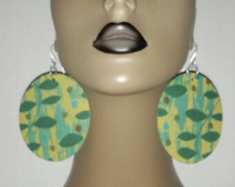 Uniquely Print Round Fabric Earrings, Women Earrings, Fashion Earrings, Fabric Earring, Large Earrings, Round Earrings
