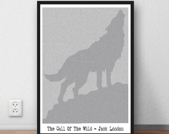 Jack London Quote - The call of the wild - Jack London - Every last word. Art print poster Book on a page
