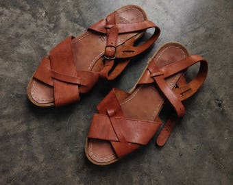Classic Italian Leather Sandals 38 7.5 / 8