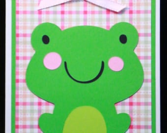 Pink Hoppy Birthday Card