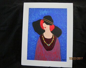 NEW: Original 11" x 14" Abstract Painting by WLO
