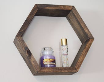 Honeycomb Shelf, Honeycomb Shelves, Hex Shelves, Hexagon Shelves, Geometric Shelf, Floating Hex Shelf, Floating Honeycomb Shelf (Single)
