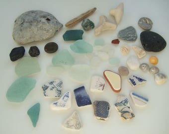 Beach in a box, Scottish beach finds in a box, sea glass shells sea pottery, Beach combing , Scottish beach finds, beach lover starter box