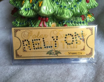 Polar Express 'RELY ON' Hole Punched Round Trip Keepsake Ticket