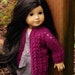 Hand-Knit Lace Stitched Cardigan fits 18" American Girl Dolls by Debonair Designs