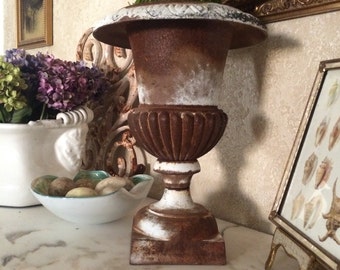 Vintage Cast Iron Urn Rusty Cast Iron Planter