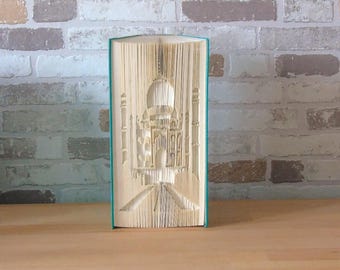 Folded book Taj Mahal//Books//Bookfolding//book folds//Decoration//Love//Friendship//Architecture//India