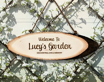 Welcome To My Garden Wooden Sign - Custom & Made to Order - Personalised - Gardening Gift - Garden Sign - Father's Day - FREE UK DELIVERY!