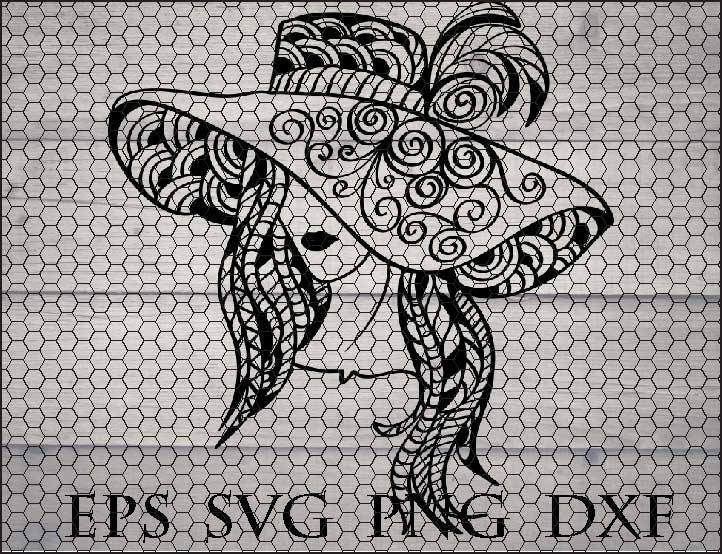 Download Zentangle woman svg / woman mandala svg / intricate svg file