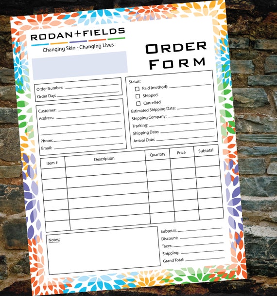 invoice list form Form Rodan Invoice Letter Order Fields and Sheet PRINTABLE RF