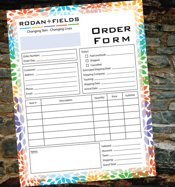 form printable invoice Sheet Invoice Fields Letter RF PRINTABLE Form and Rodan Order