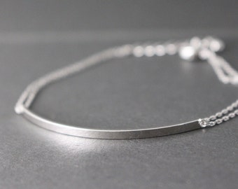 Silver bar bracelet
