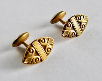 Antique Victorian Gold Plated Shank Style Cufflinks