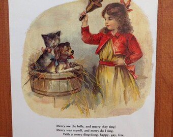 Vintage Mother Goose Art Print and Poem