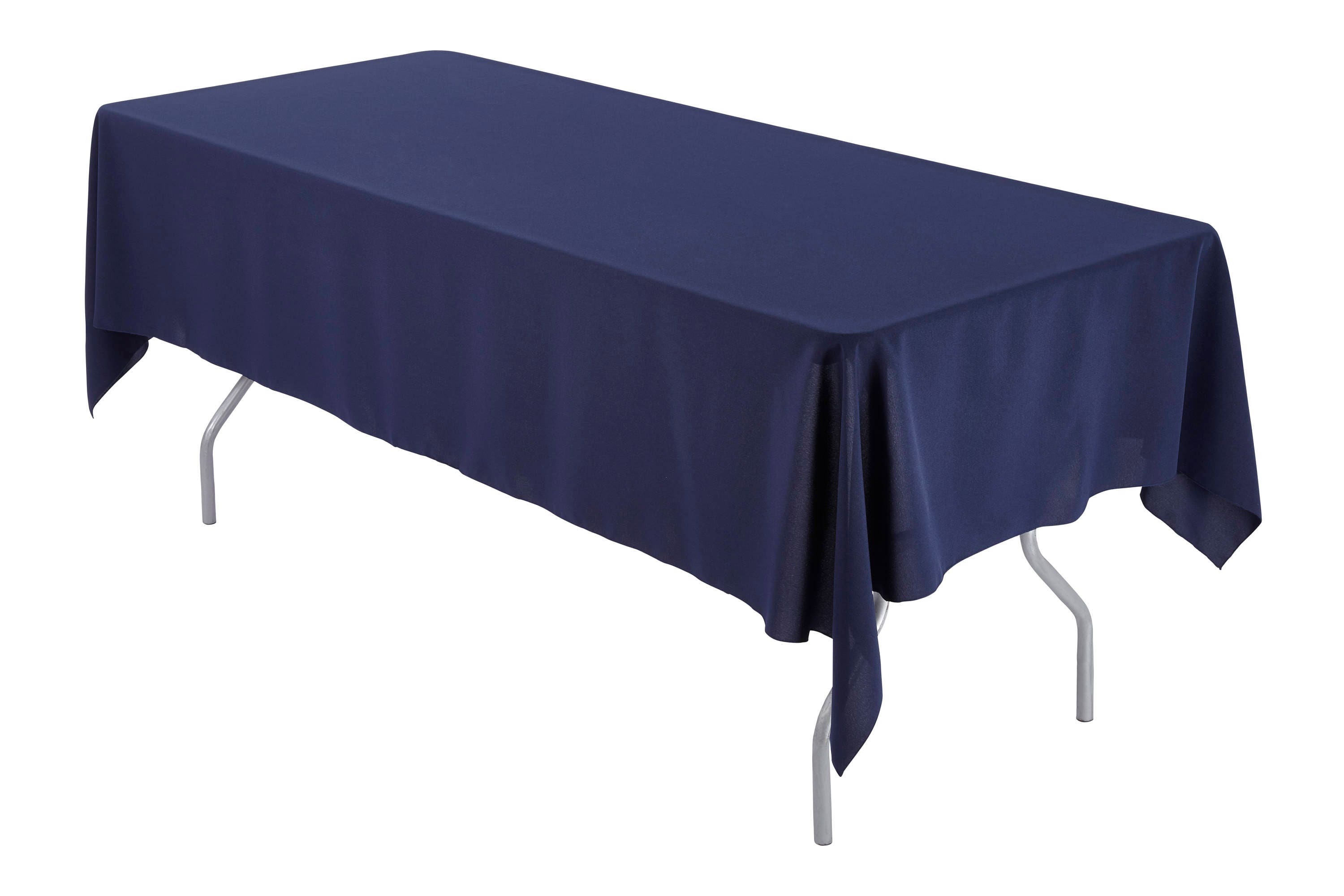 60 x 102 inch Rectangular Navy Tablecloth Polyester Wedding