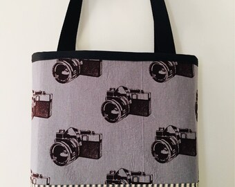 City Tote Bag - Cameras - grey