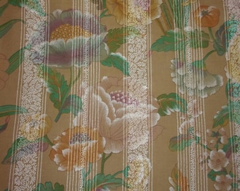 vintage fabric big flowers