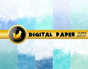 Blue Watercolor,Blue Paper,Watercolor Scrapbook Paper,Blue Watercolor Background,Watercolor Backdrop,Blue digital paper,Boy scrapbook paper