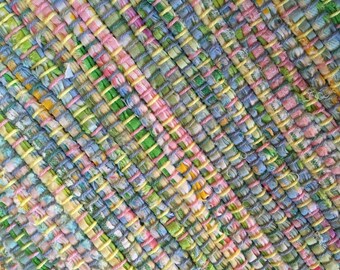 Hand Woven Rag Rug - Pastel Cotton 27" x 48"