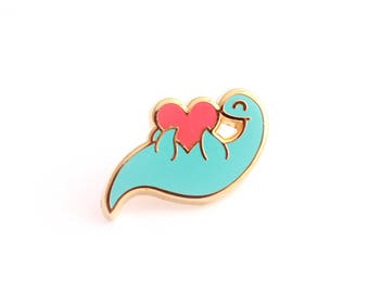 Plesiosaur Enamel Pin (dinosaur pin hard enamel pin lapel pin badge nessie pin enamel jewelry cute jewelry cloisonne backpack pin brooch)