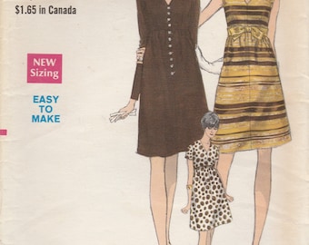 Simple 60s Dress Pattern Vogue 7264 Size 8