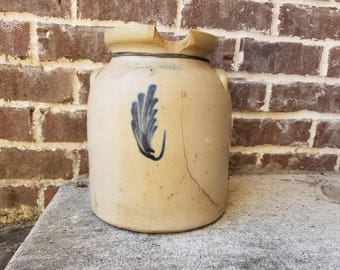 F Woodworth Burlington Vermont Crock / Utensil Holder / Fermentation Vessel