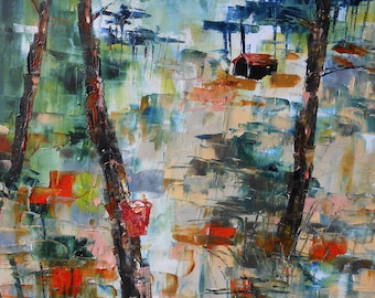 Painting forest in Landes