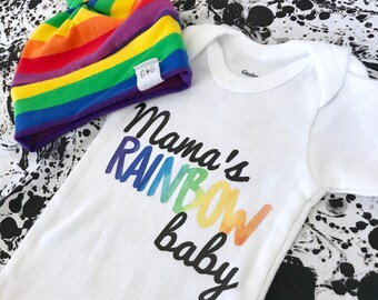 Rainbow Baby Hat, Knot Hat, Newborn Hat, Infant Hat, Personalized Hat, Rainbow Baby Bodysuit, Baby Knot Hat, Rainbow Baby Outfit,