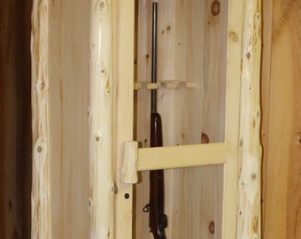 Rustic Log Gun Cabinet Solid Pine & Cedar