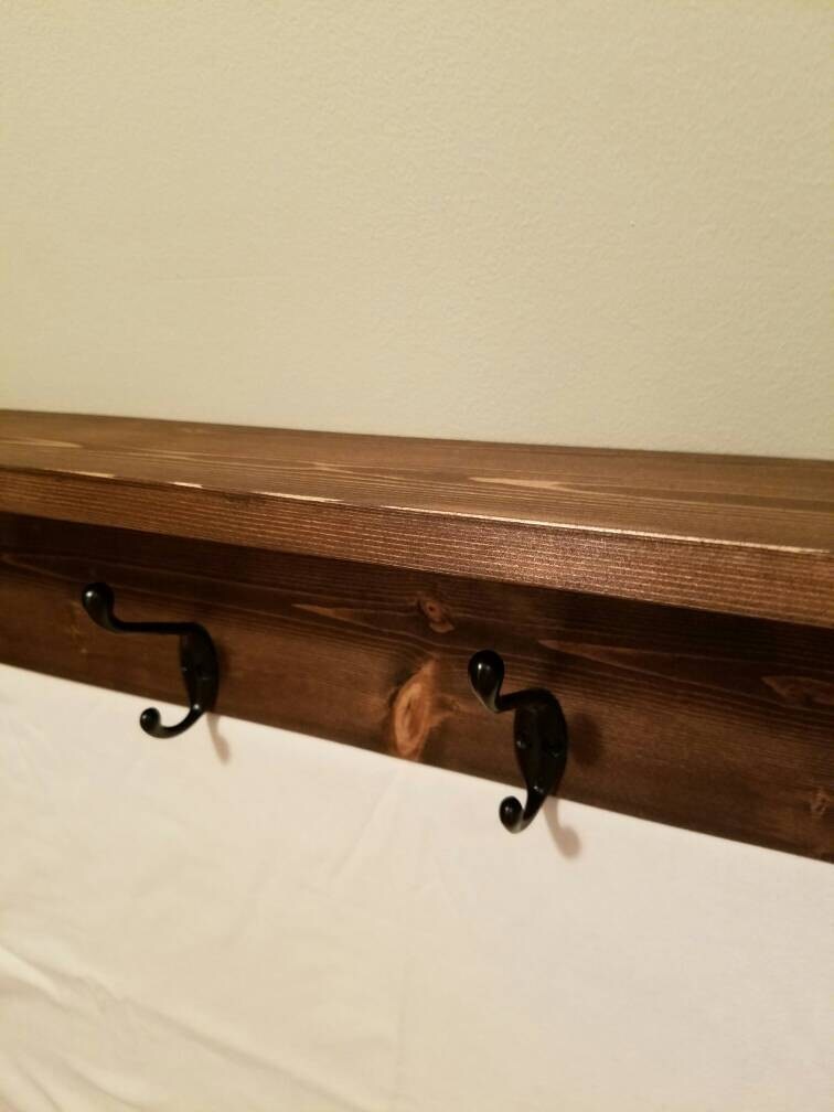 Farmhouse Shelf with Hooks